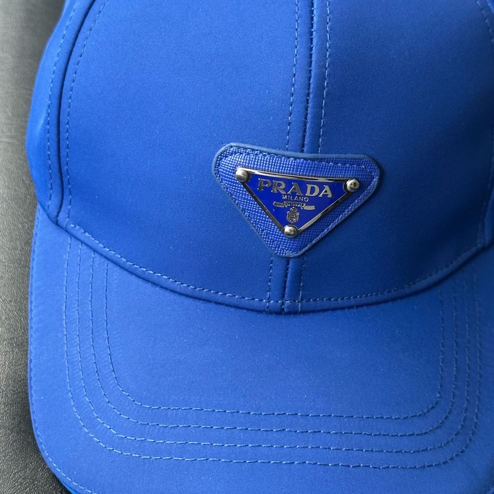 Prada Royal Blue Logo Cap